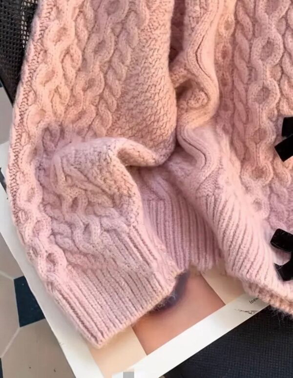 Cable Knitted Bow Top - Image 7