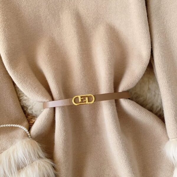 Imported Dress with Fur & Belt - Image 5