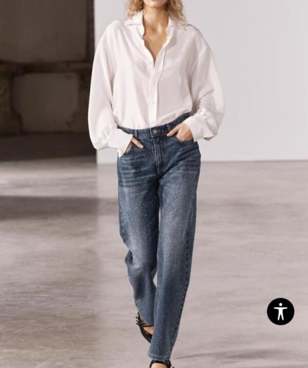Z Rhinestone Straightfit Jeans - Image 5