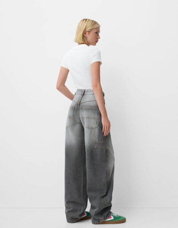 Ecru Baggy Carpenter Jeans - Image 6