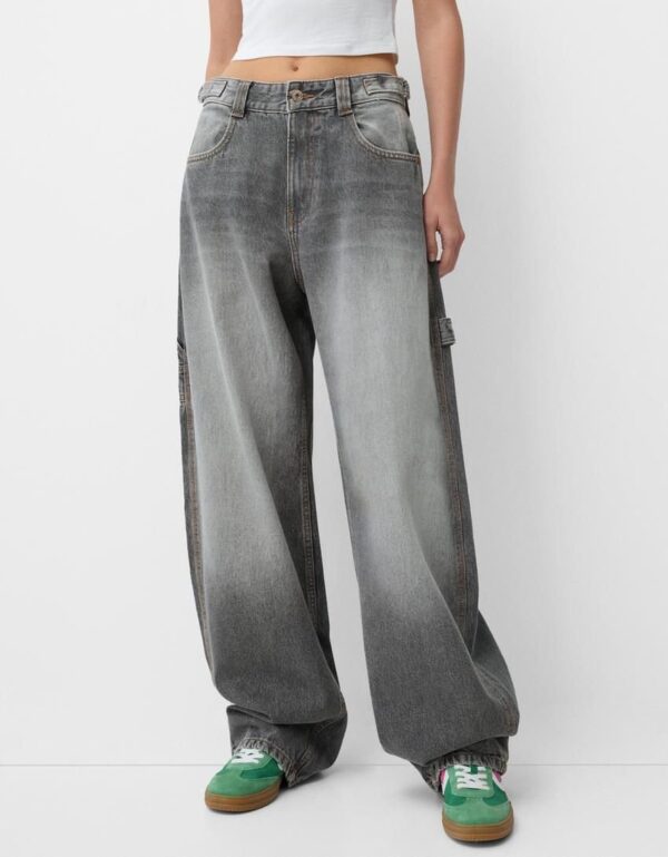 Ecru Baggy Carpenter Jeans - Image 11