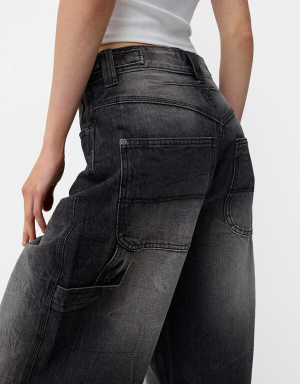 Ecru Baggy Carpenter Jeans - Image 4