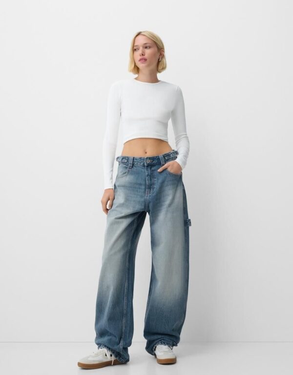 Ecru Baggy Carpenter Jeans - Image 12