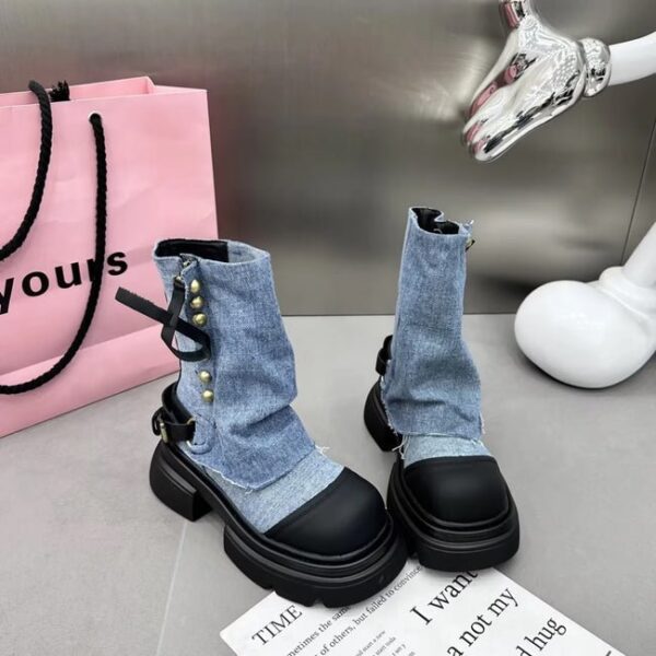 Ankle Gladiator Chunky Chelsea Platform Boots On Pre-book - Image 5