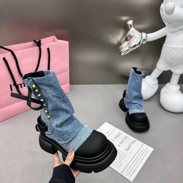 Ankle Gladiator Chunky Chelsea Platform Boots On Pre-book - Image 3