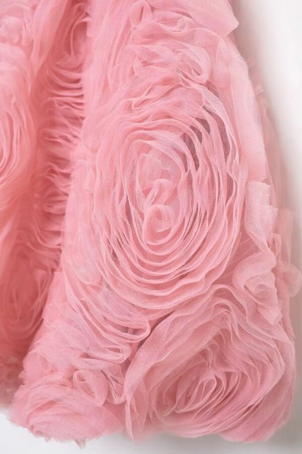 Elegant Flower Sleeveless Hem Folds Backless Mini Dress on Pre-book - Image 7