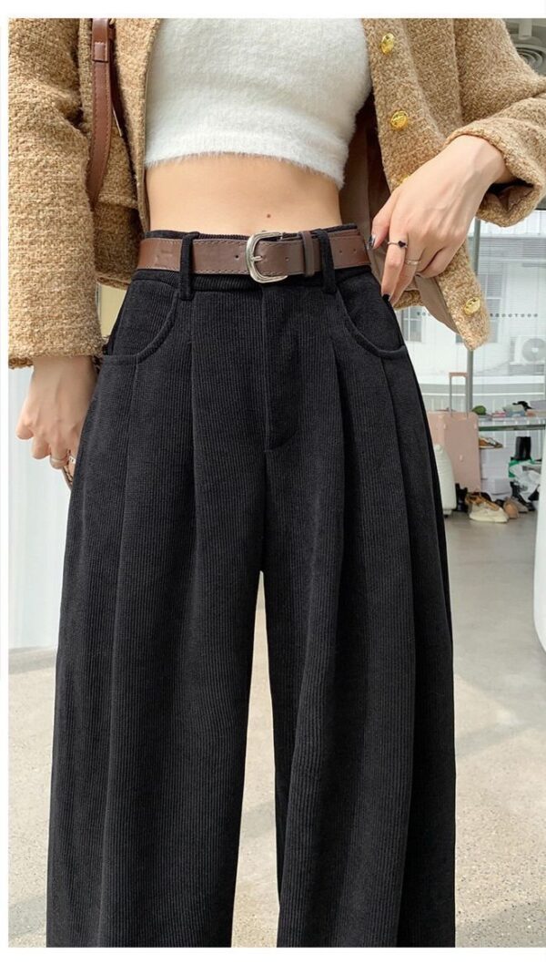 Corduroy Pants With Belt - Image 5