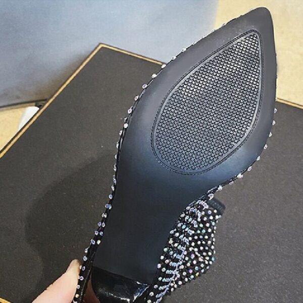 High Heel Crystal Rhinestone Mesh Ankle Boots  On Pre-book - Image 4