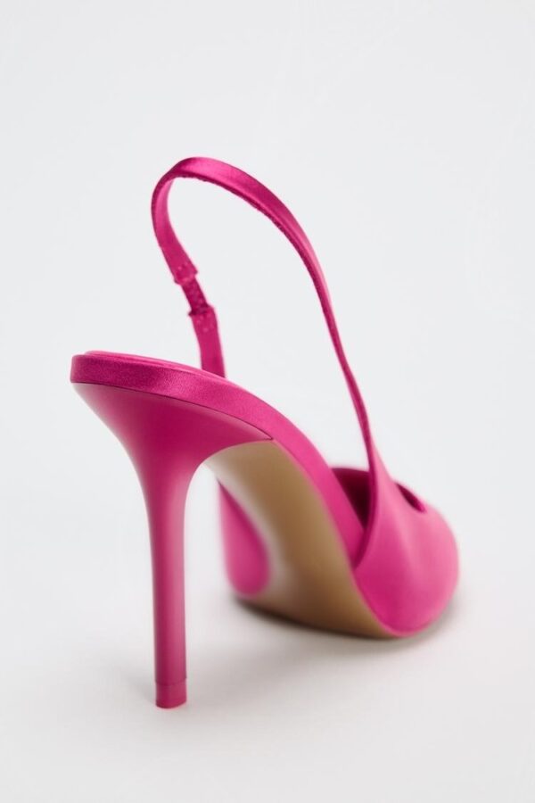Lux Pink Satin Finish Heels On PRE-BOOK - Image 3