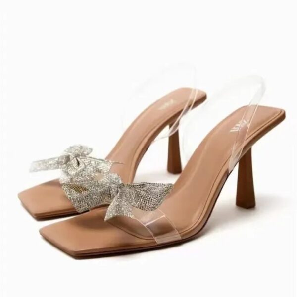 Lux Rhinestone Bow High Heels On PRE-BOOK - Image 3