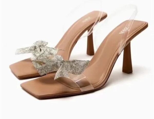Lux Rhinestone Bow High Heels On PRE-BOOK