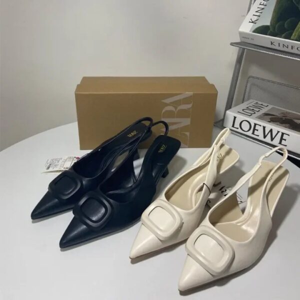 Lux Monochrome Brooch Heels On PRE-BOOK