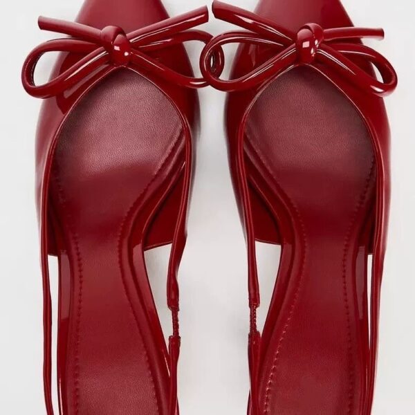 Lux Cherry Red Bow Heels On PRE-BOOK - Image 3