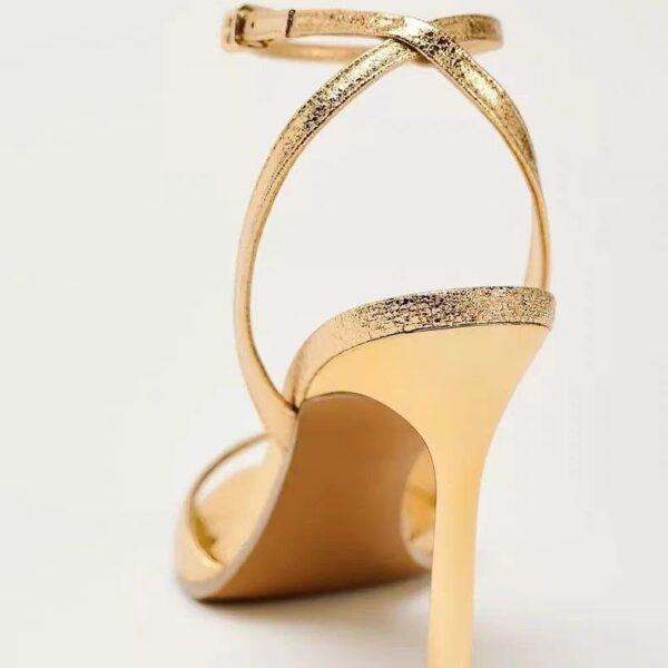 Lux Golden Stiletto Heels On PRE-BOOK - Image 2