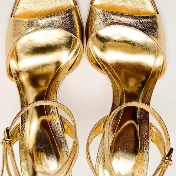 Lux Golden Stiletto Heels On PRE-BOOK - Image 3