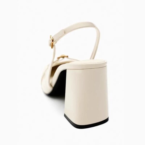 Lux White Block Heels On PRE-BOOK - Image 5