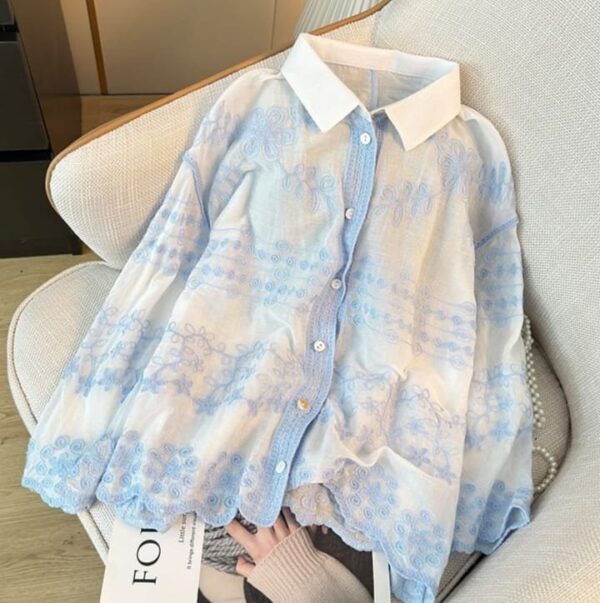 Emily Embroidered Cotton Shirts - Image 4