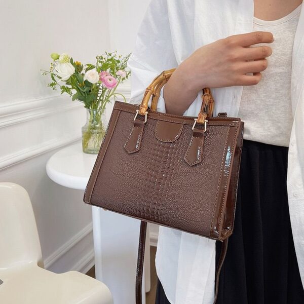 IMPORTED CROCO HANDBAG