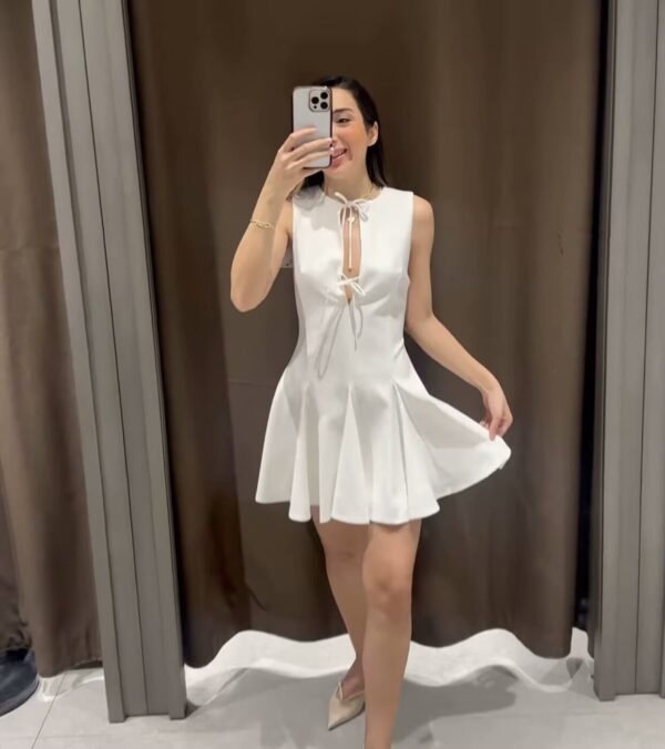 Power Short Dress with Bows - Image 3