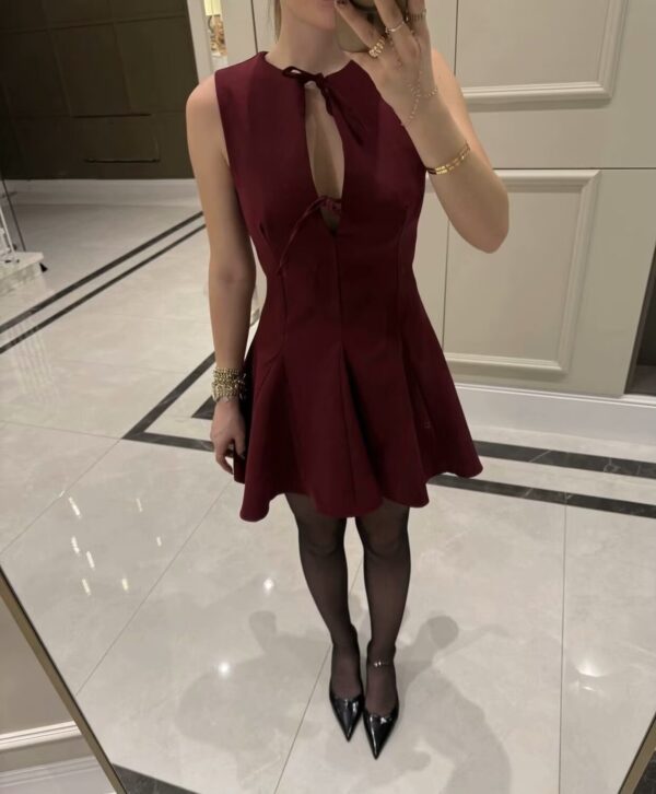 Power Short Dress with Bows - Image 4