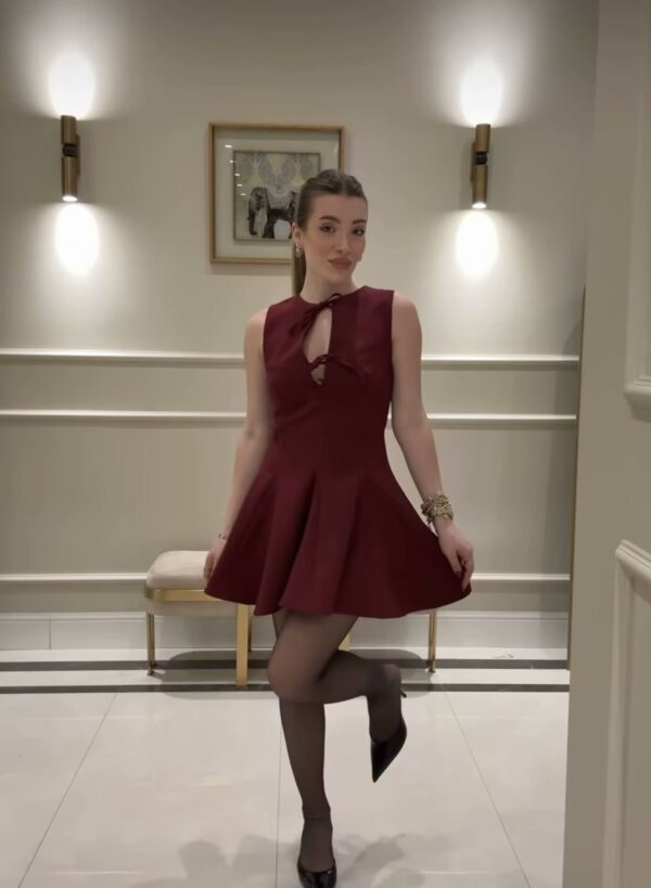 Power Short Dress with Bows - Image 8