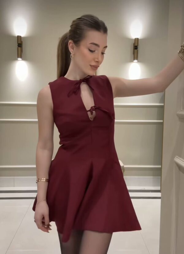 Power Short Dress with Bows