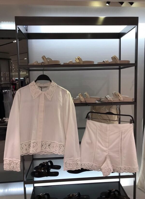Crochet Bermuda Lacework Shirts  & Shorts Set - Image 2