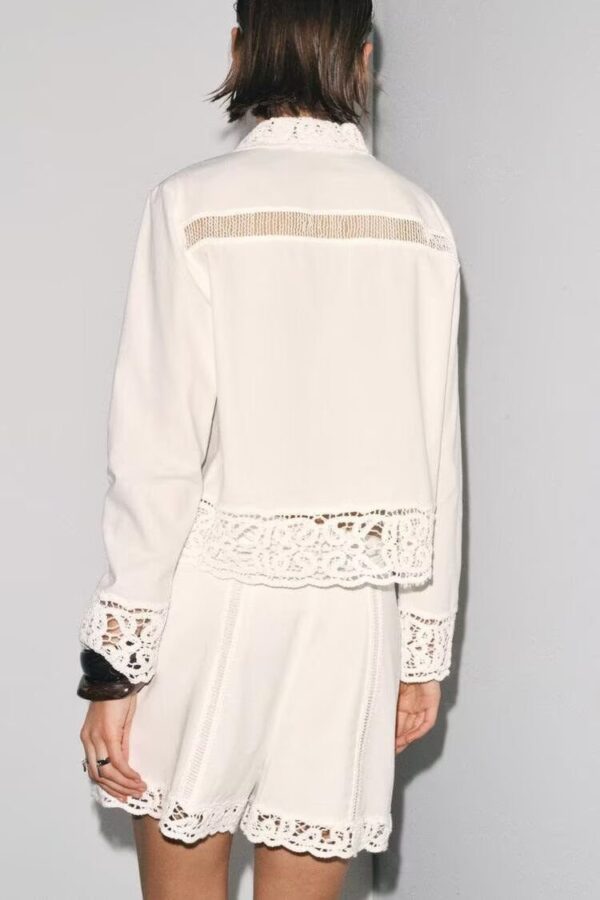 Crochet Bermuda Lacework Shirts  & Shorts Set - Image 4
