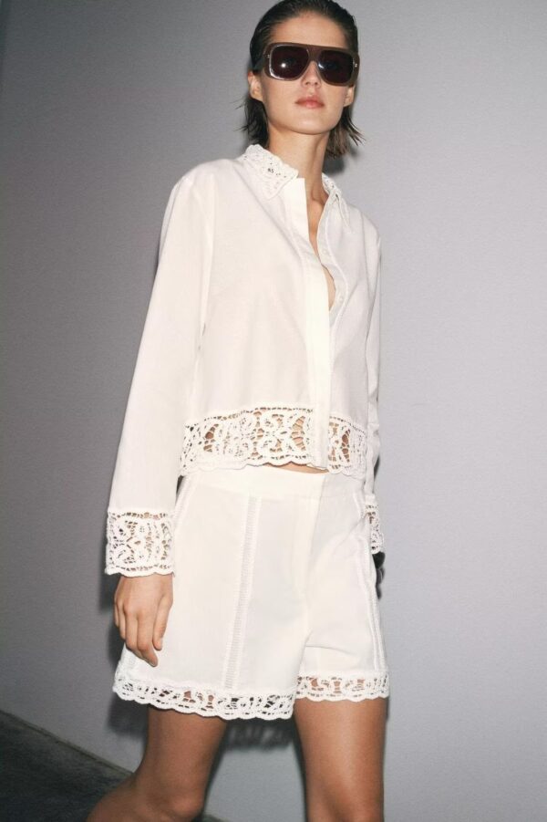 Crochet Bermuda Lacework Shirts  & Shorts Set - Image 5