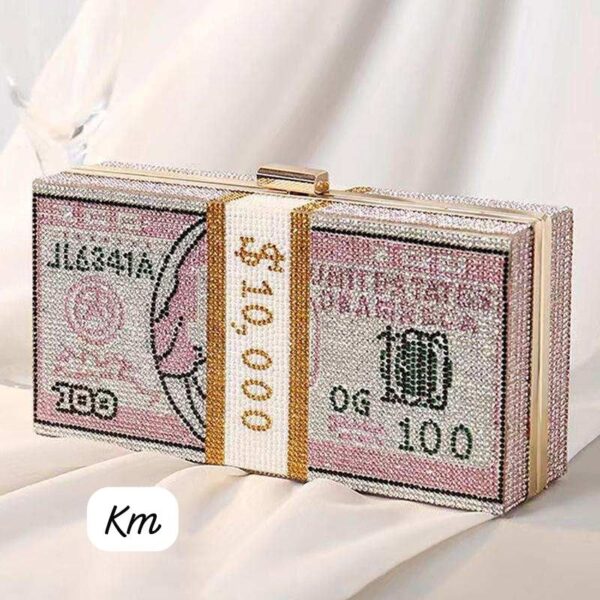 Rhinestone Dollar Clutches