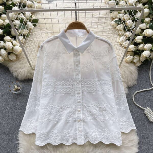 Emily Embroidered Cotton Shirts - Image 7