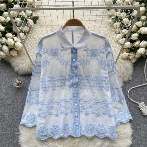 Emily Embroidered Cotton Shirts - Image 8