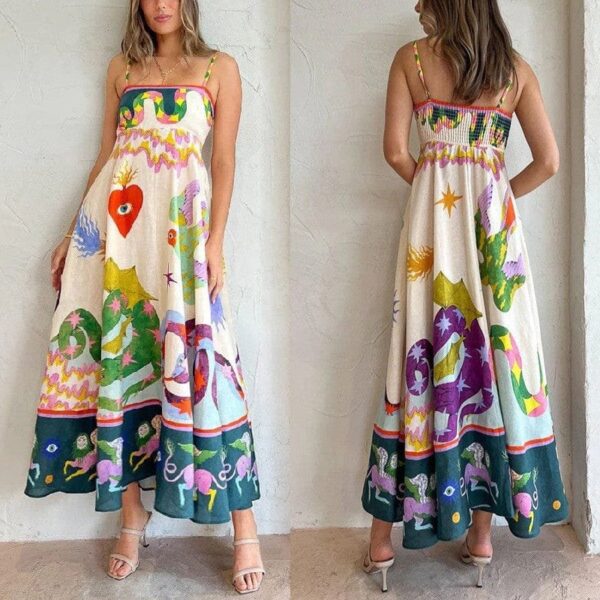 Imported Printed Vacation Maxi Dress