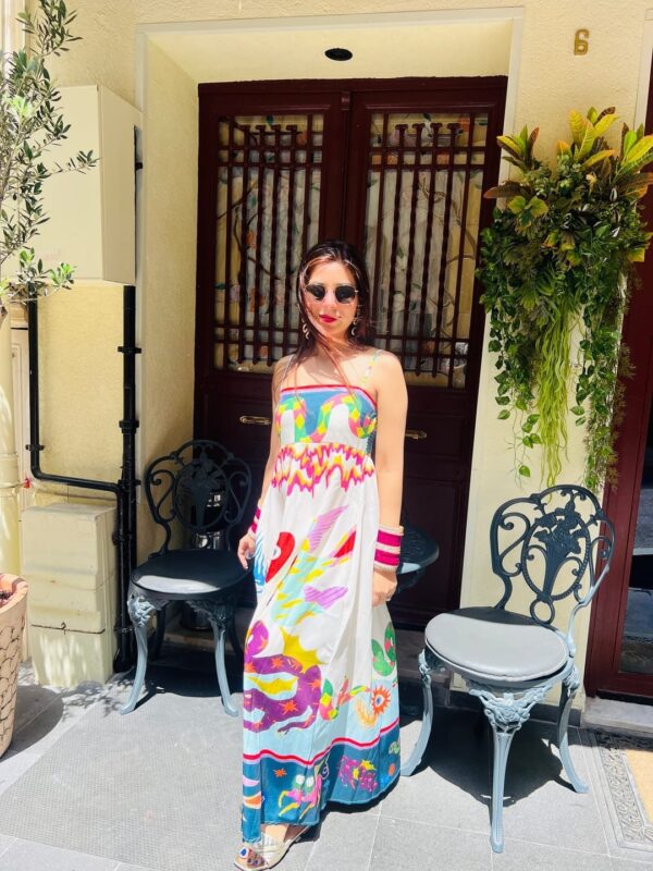 Imported Printed Vacation Maxi Dress - Image 5
