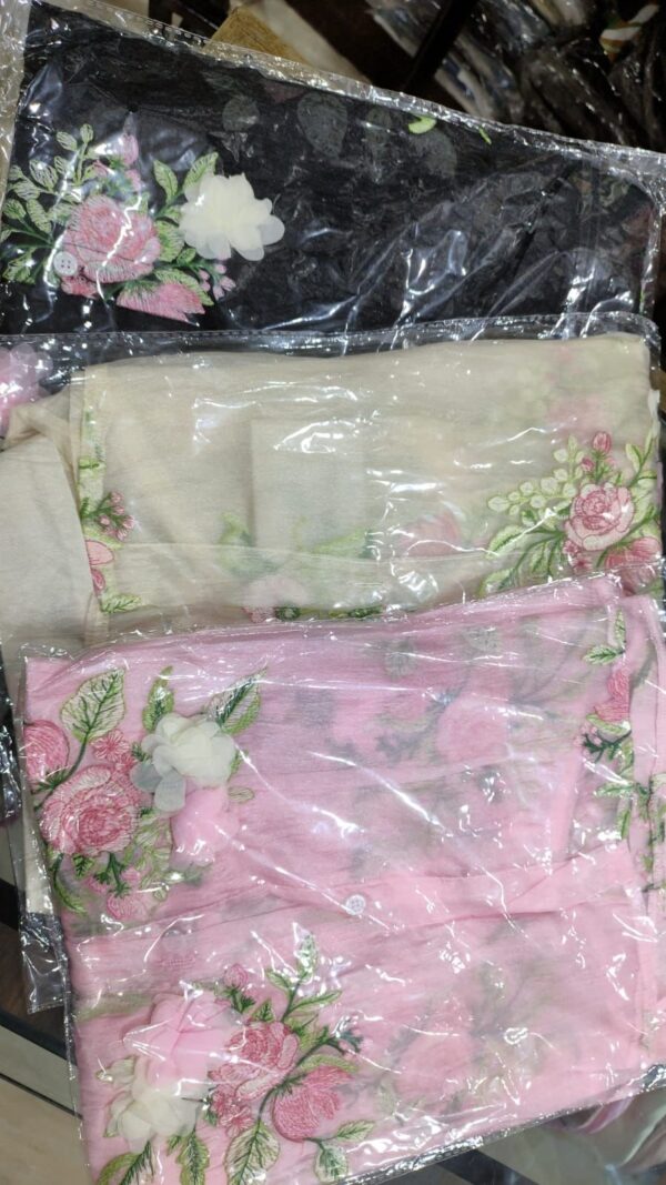 Sheer Shirts with 3D Flowers - Image 8