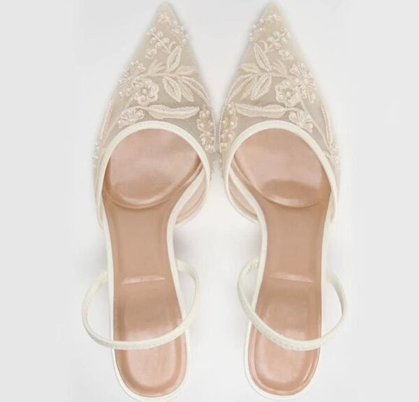 PREMIUM BEADED MESH HEELS - Image 3