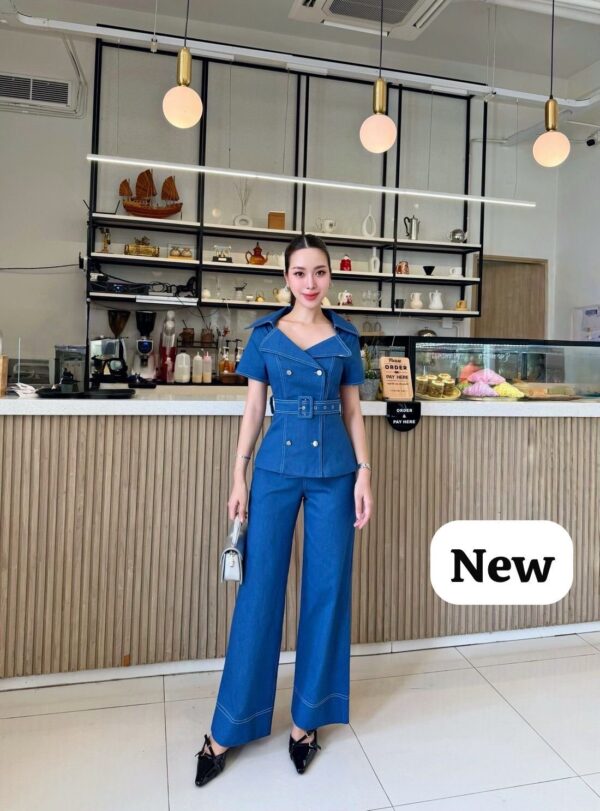 Premium Denim Belted Coord set